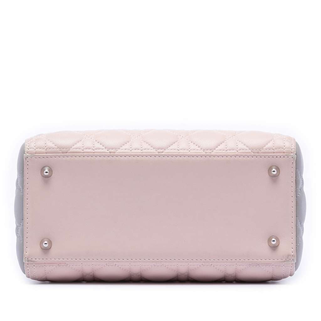 Dior Medium Tricolor Lambskin Cannage Lady Dior - 3