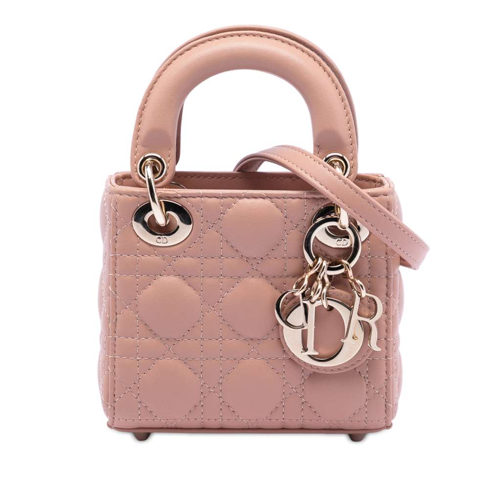 Dior Micro Lambskin Cannage Lady Dior