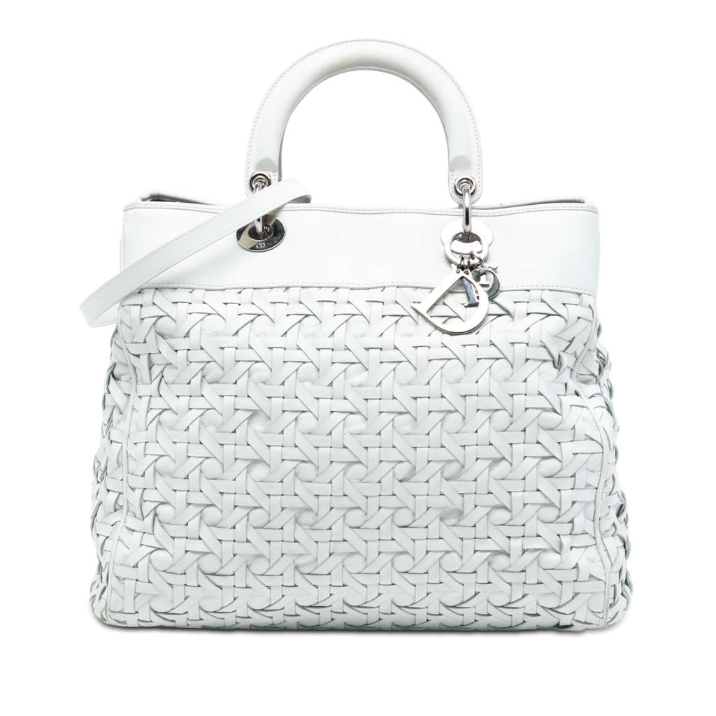 Dior Woven Lambskin Lady Dior Avenue Tote