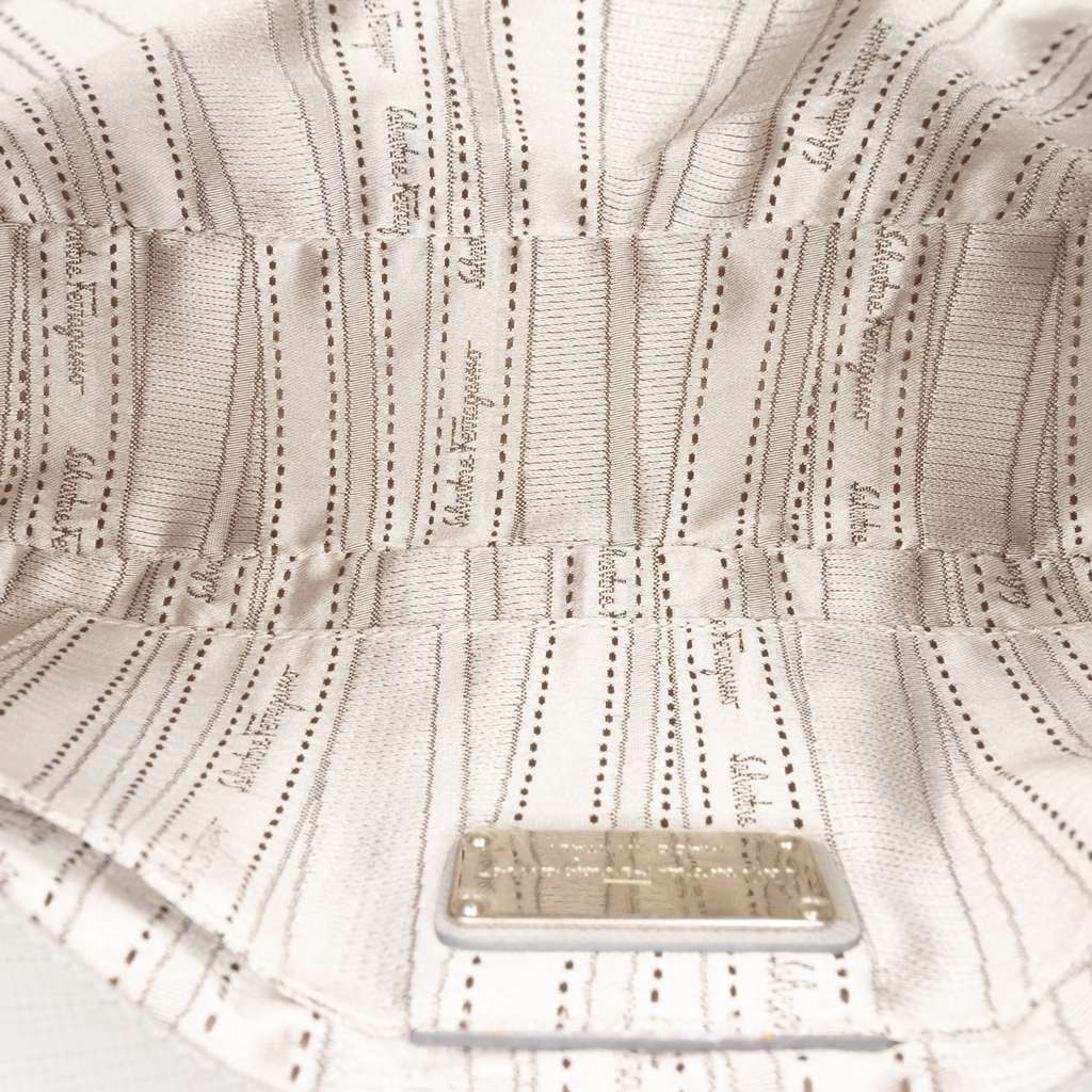 Salvatore Ferragamo Perforated Leather Gancini Luciana Chain Flap - 4