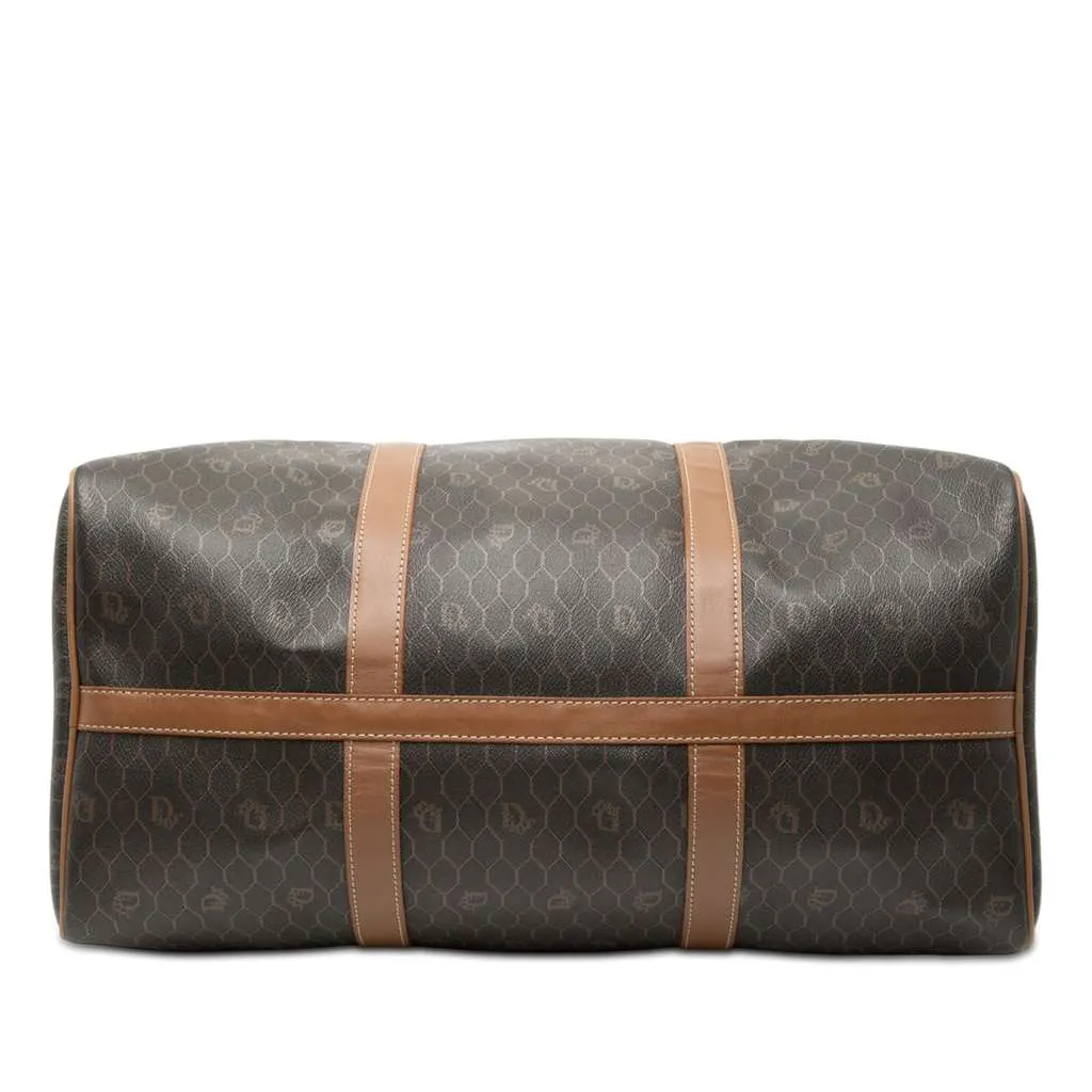 Dior Honeycomb Coated Canvas Travel Bag Black Canvas Good - Inside View