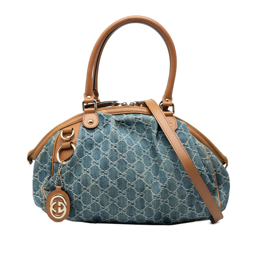 Gucci GG Denim Sukey Satchel