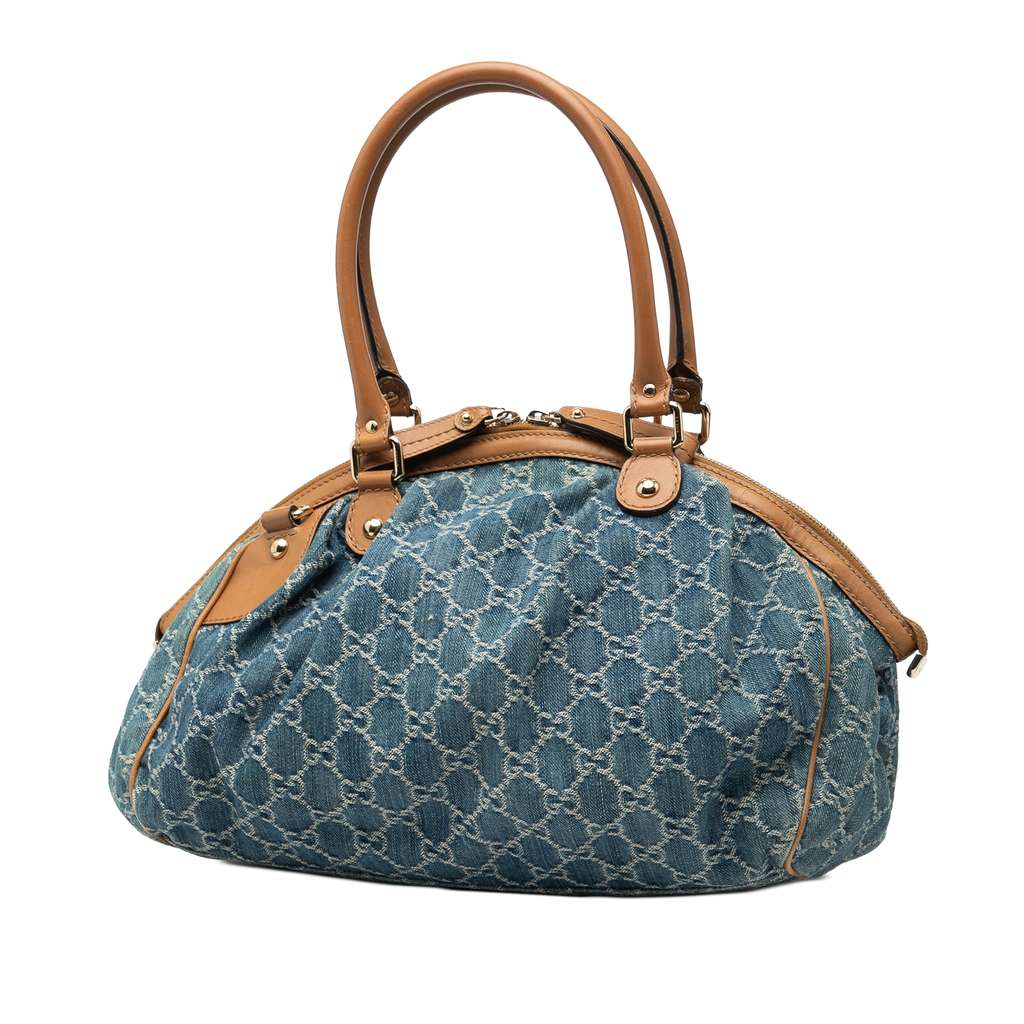 Gucci GG Denim Sukey Satchel - 2