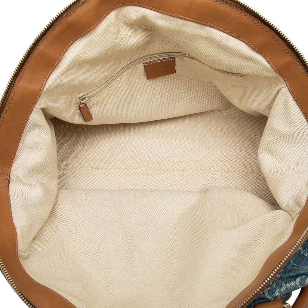 Gucci GG Denim Sukey Satchel - 4