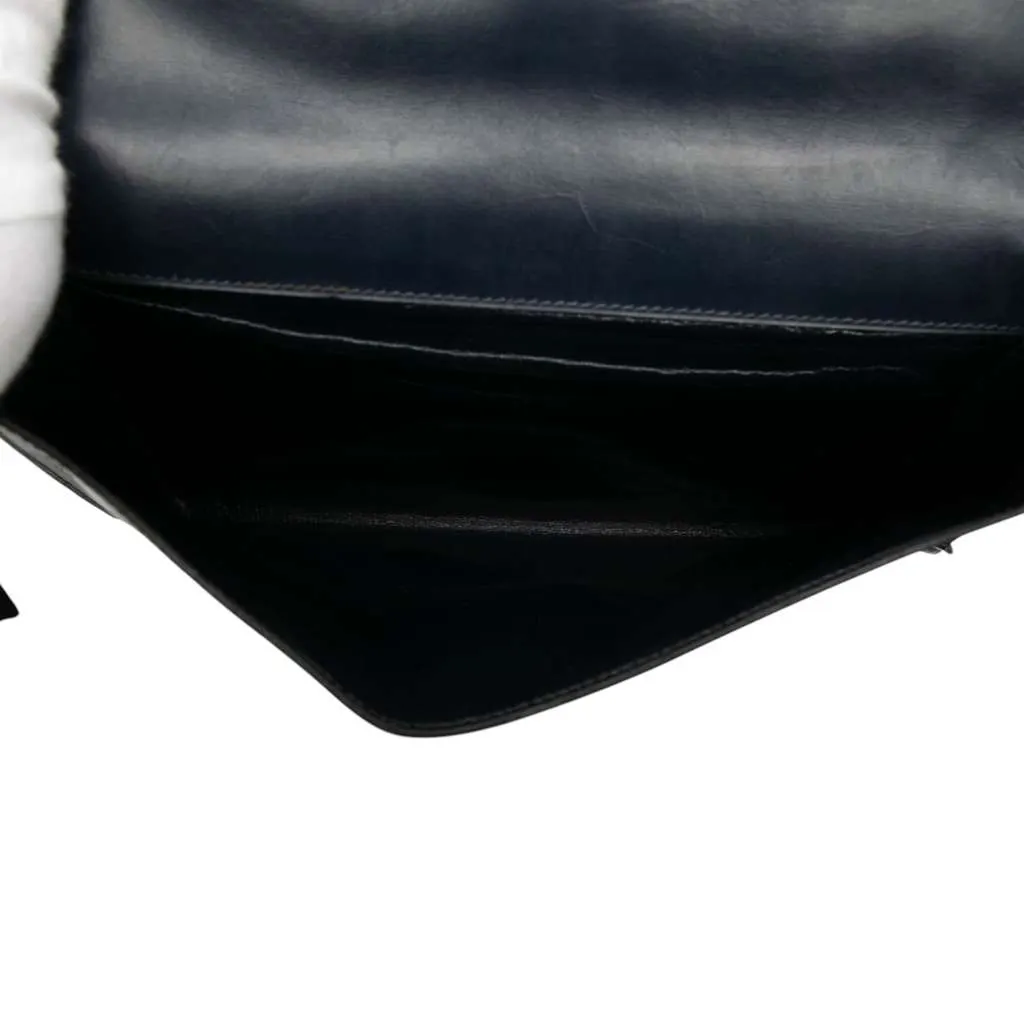 Hermès Box Calf Kirius Clutch Black Leather Good - Model View