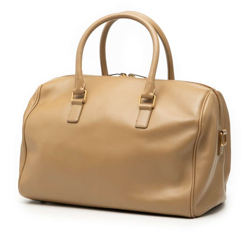 Saint Laurent Bicolor Leather Classic Duffle 6 Satchel - 2