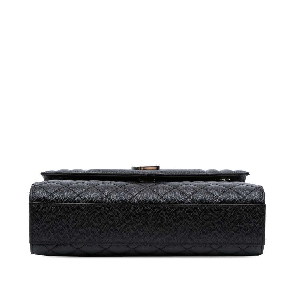 Saint Laurent Medium Grain De Poudre Triquilt Monogram Envelope Bag - 3