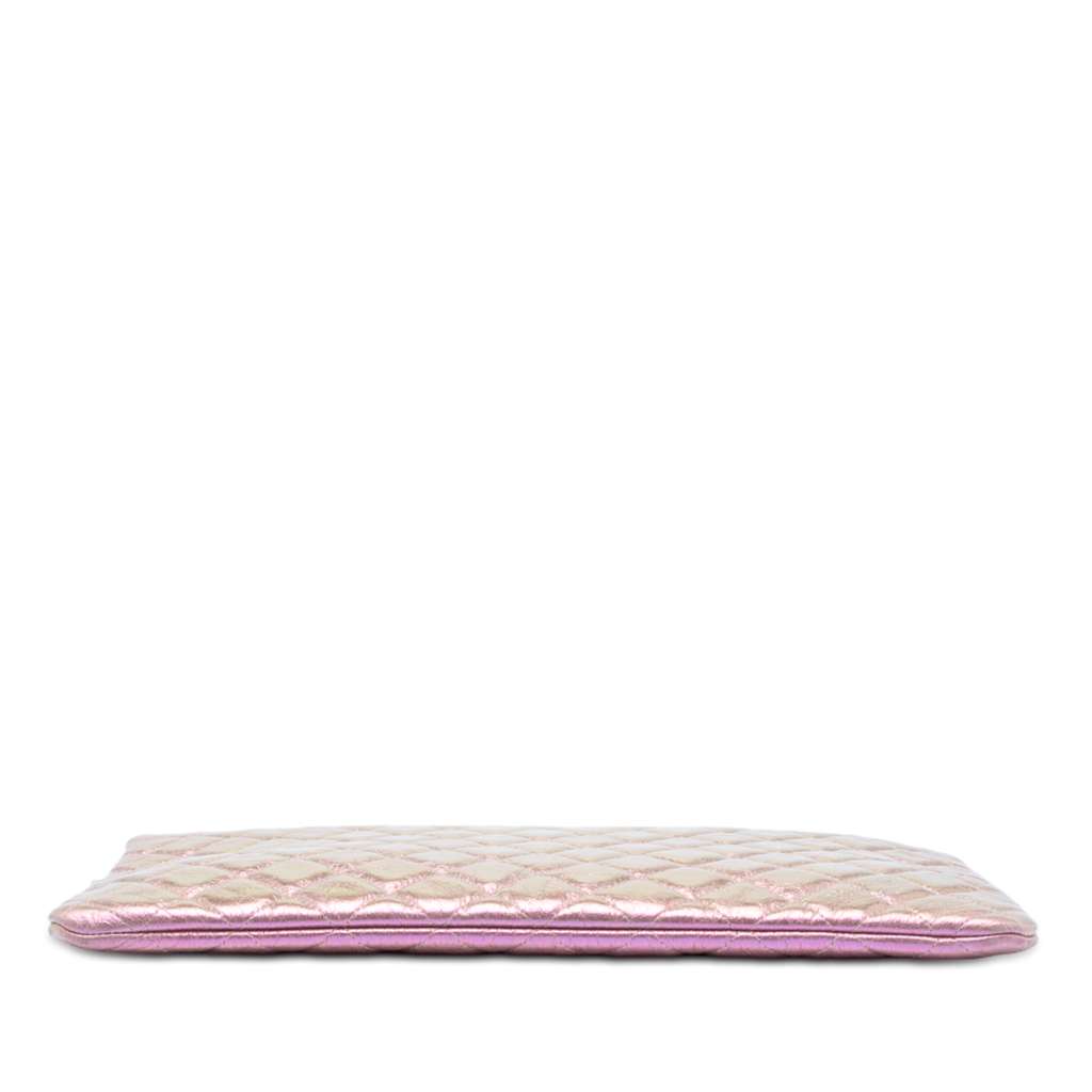 Chanel Large Quilted Iridescent Calfskin O Case Clutch - 3