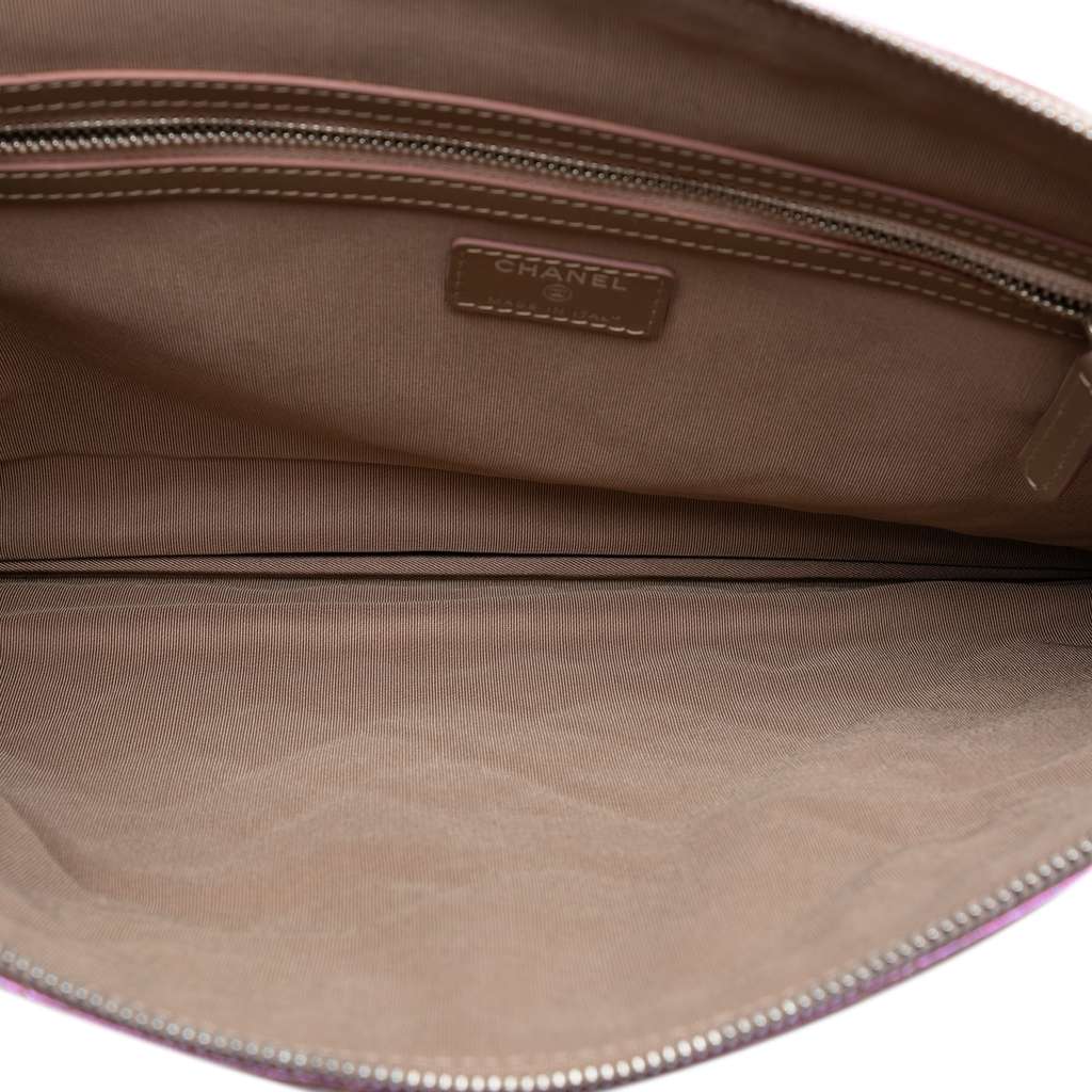 Chanel Large Quilted Iridescent Calfskin O Case Clutch - 4