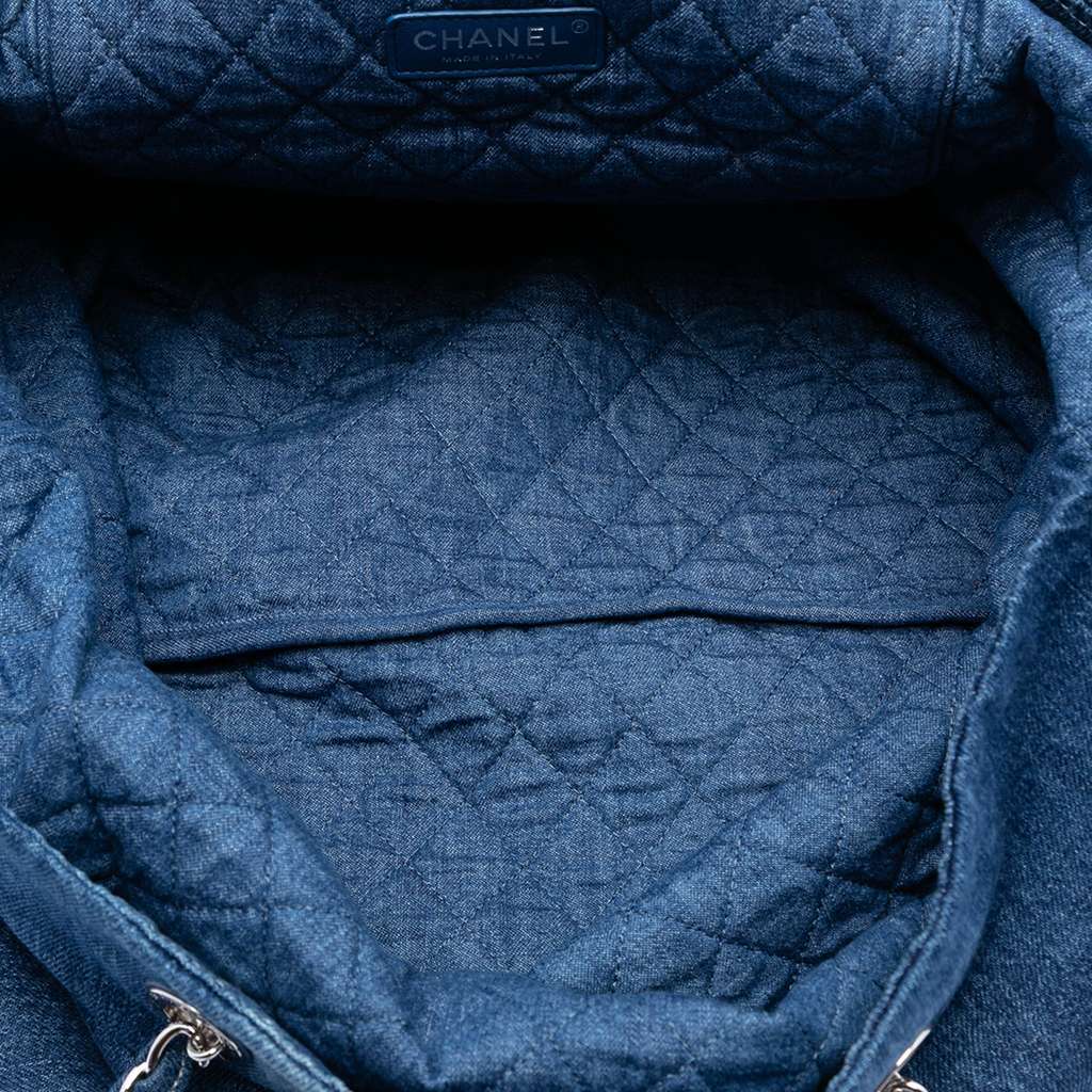 Chanel Printed Denim Shopping Tote - 4