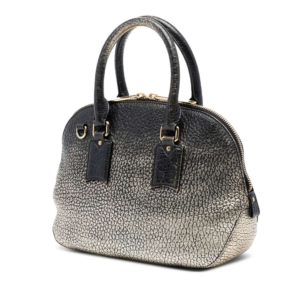Burberry Small Ombre Metallic Grained Calfskin Orchard Bowling Bag - 2