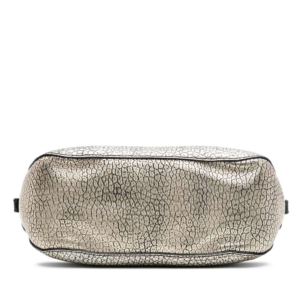 Burberry Small Ombre Metallic Grained Calfskin Orchard Bowling Bag - 3