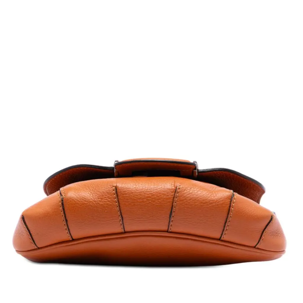 Gucci Small Leather Bamboo Nouveau Fringe Crossbody Orange Leather Very good - Inside View