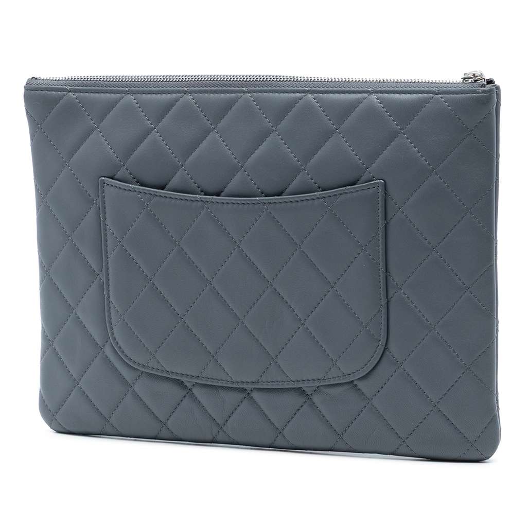 Chanel Medium CC Quilted Lambskin Extra Space O Case Clutch - 2