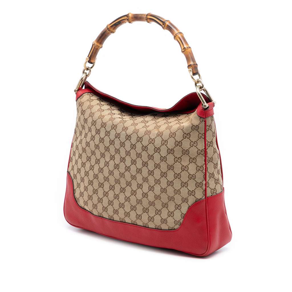 Gucci GG Canvas Bamboo Diana Satchel - 2