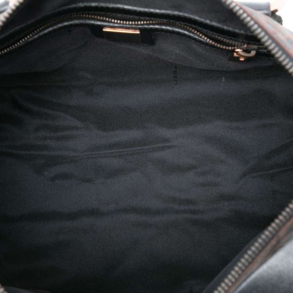 Fendi Zucchino Canvas Bauletto Boston Bag - 4