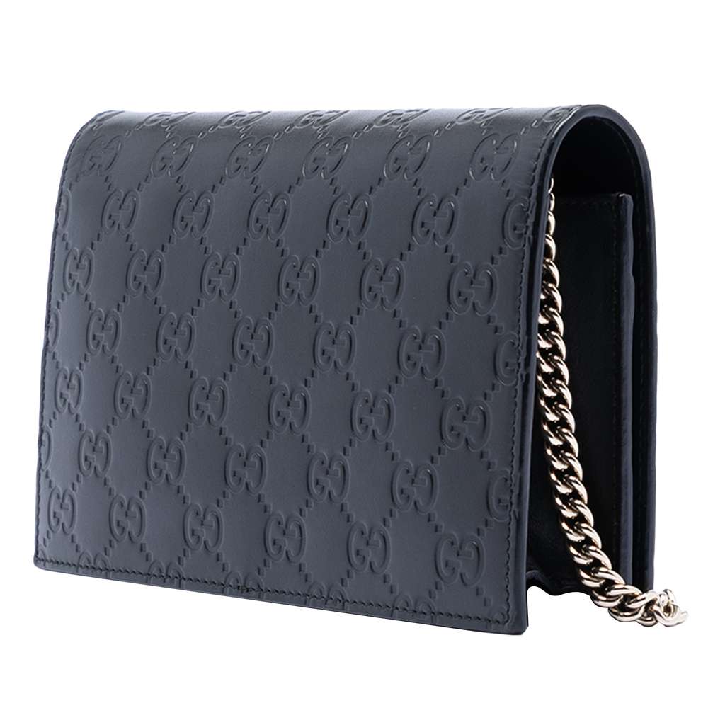 Gucci Mini Guccissima Bow Signature Wallet On Chain - 2