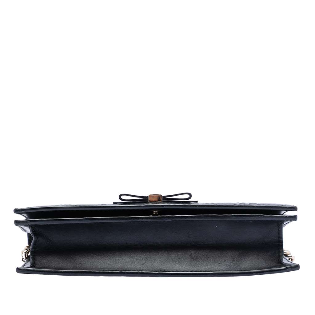 Gucci Mini Guccissima Bow Signature Wallet On Chain - 3