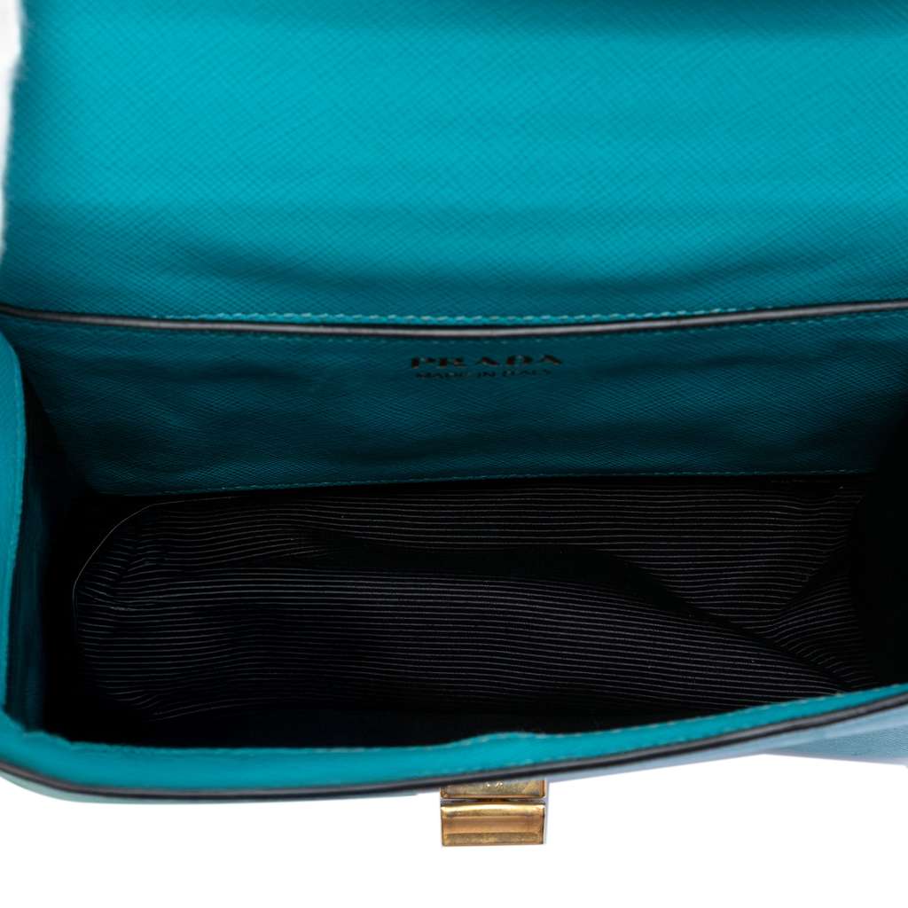 Prada Saffiano Lux Turnlock Chain Crossbody - 4