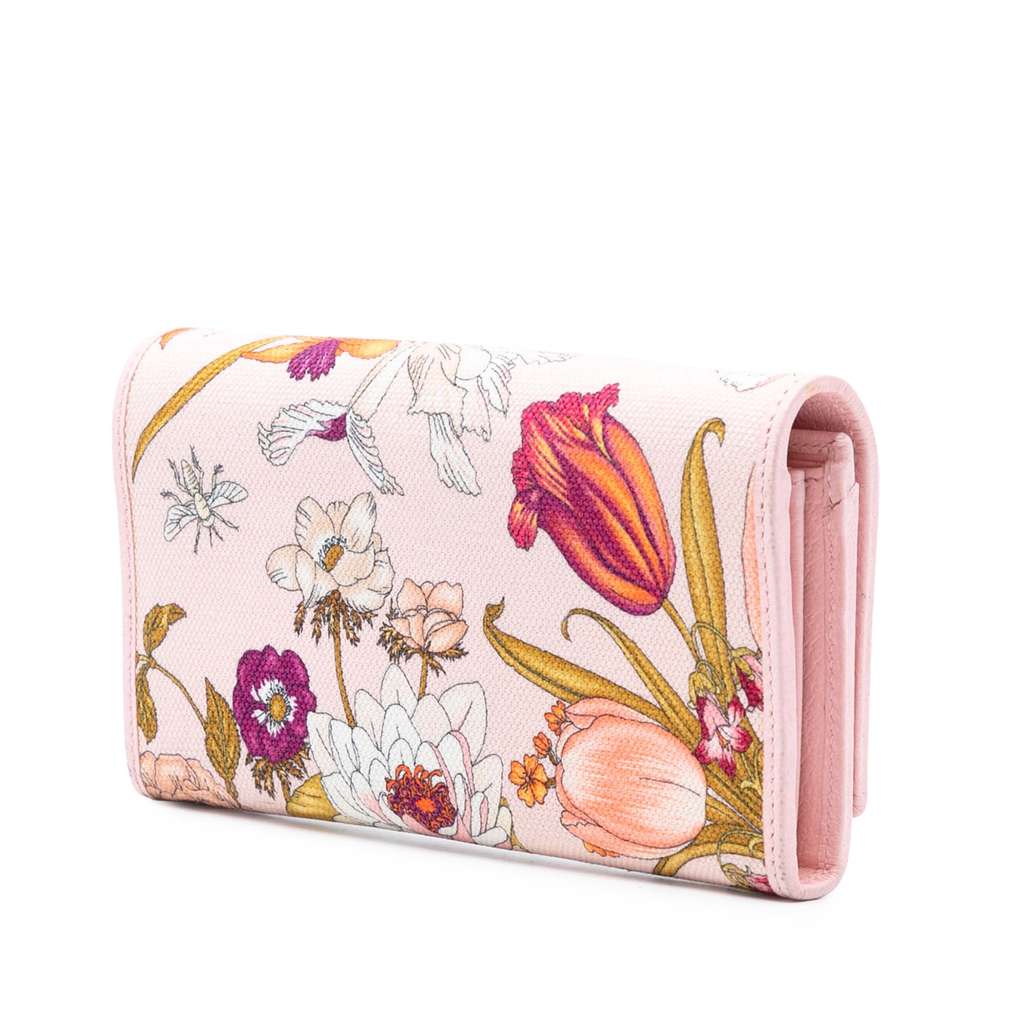Gucci Floral Printed Canvas Wallet On Chain - 2