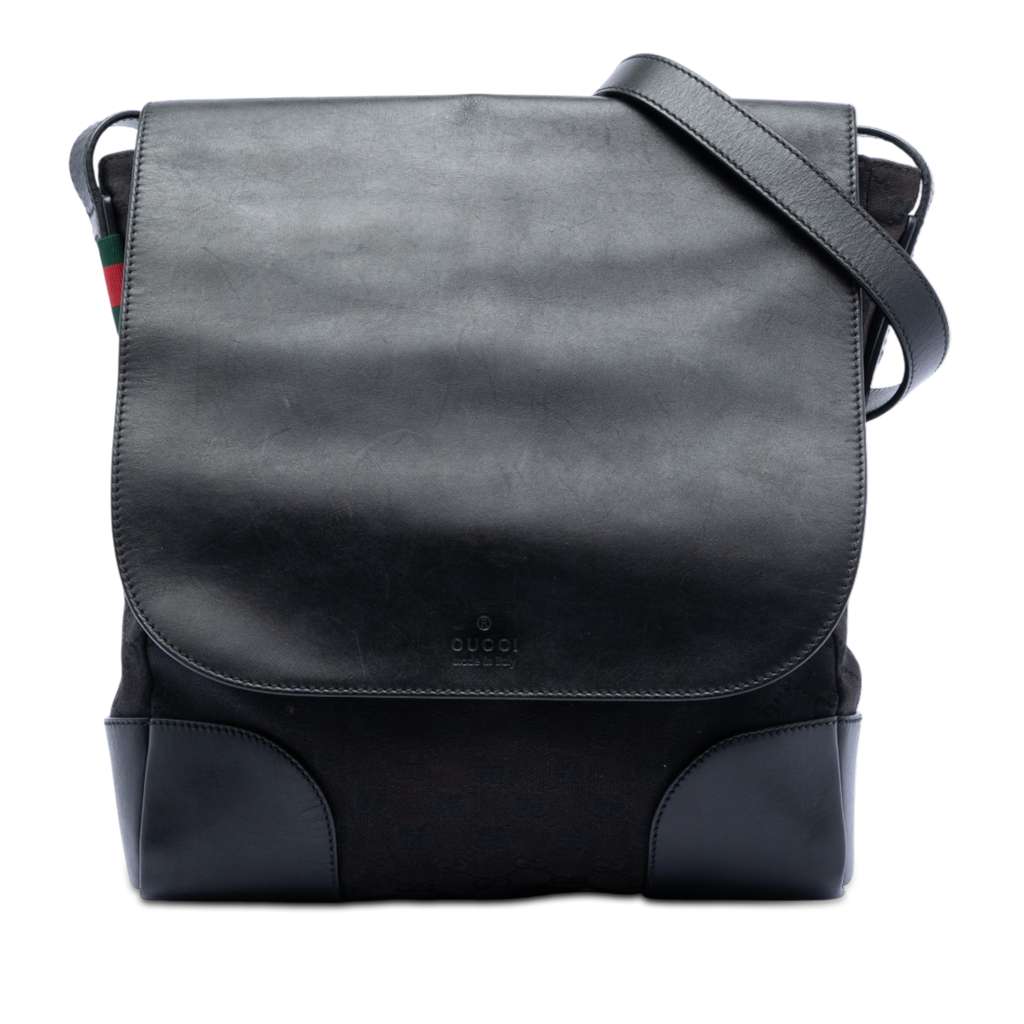 Gucci GG Canvas and Leather Crossbody