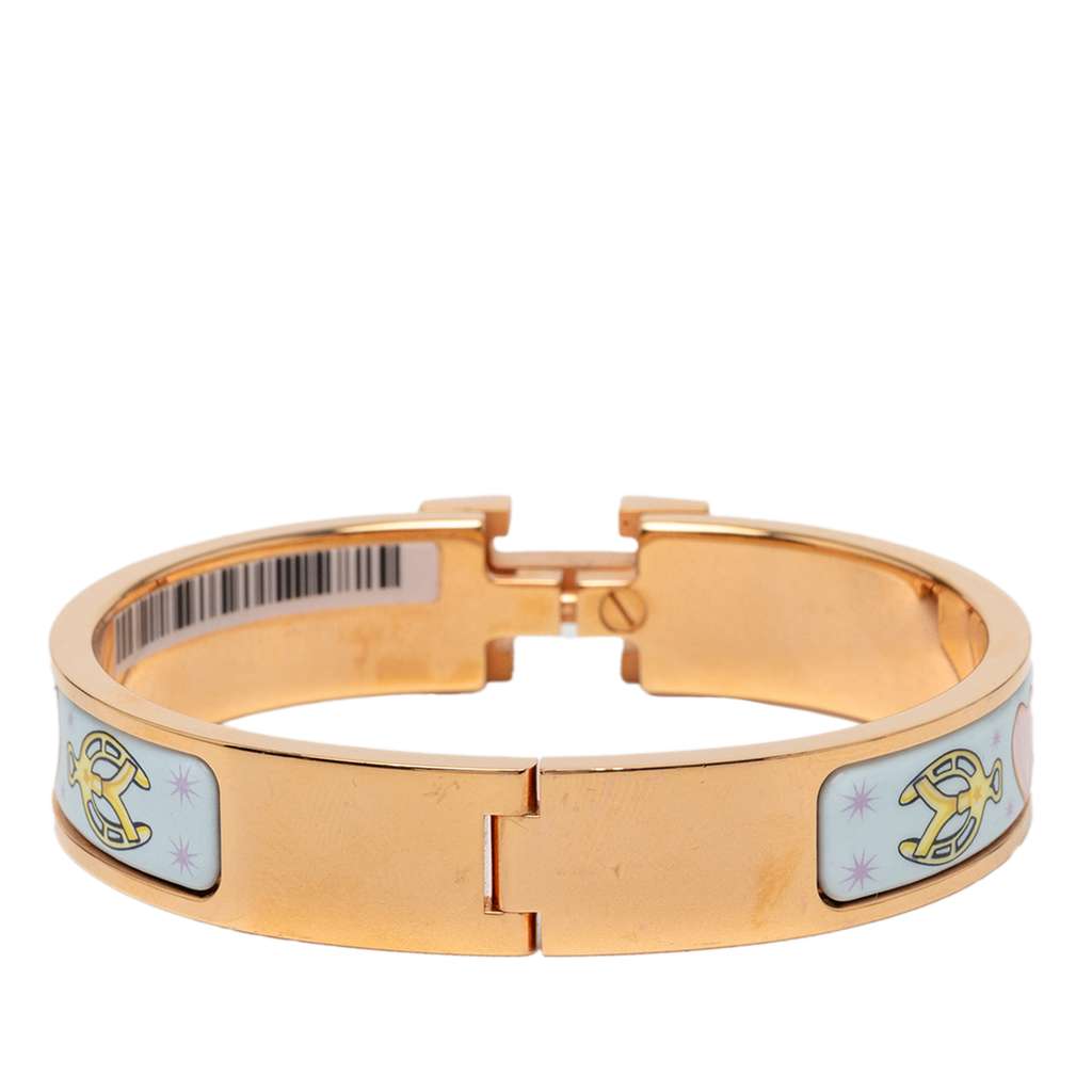 Hermès Narrow Enamel Chorus Stellarum Clic H Bracelet PM - 3