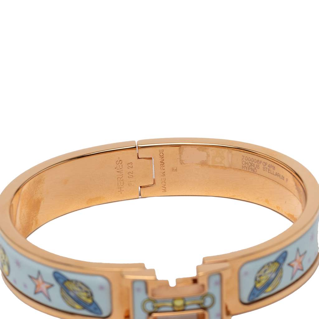 Hermès Narrow Enamel Chorus Stellarum Clic H Bracelet PM - 4