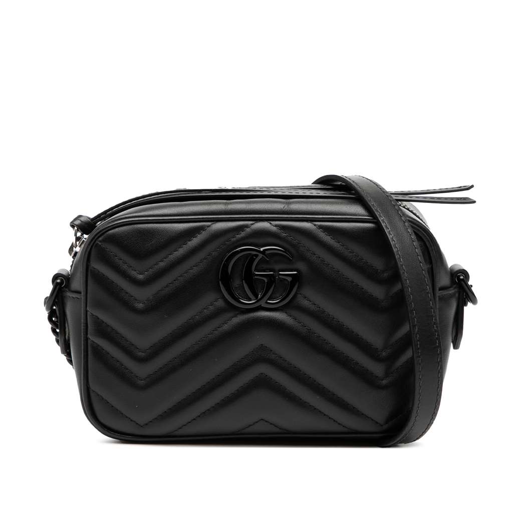 Gucci Mini GG Marmont Matelasse Leather Monochrome Crossbody