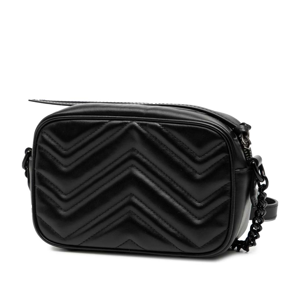Gucci Mini GG Marmont Matelasse Leather Monochrome Crossbody - 2