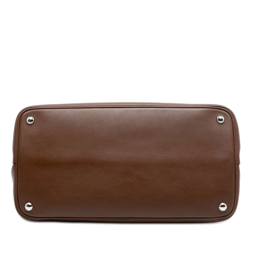 Prada Large Bicolor City Calf Double Flap Satchel - 3