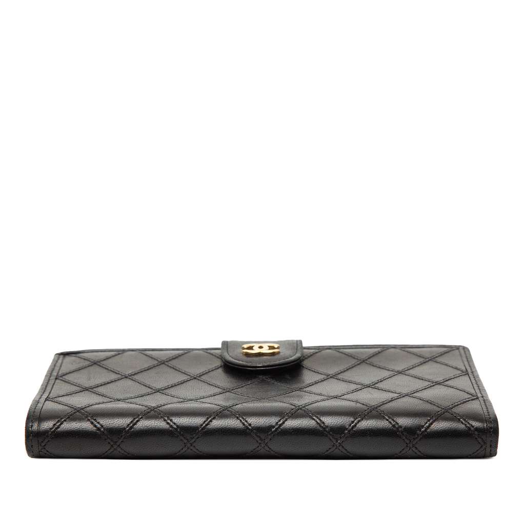 Chanel Quilted Lambskin Long French Purse Wallet - 3