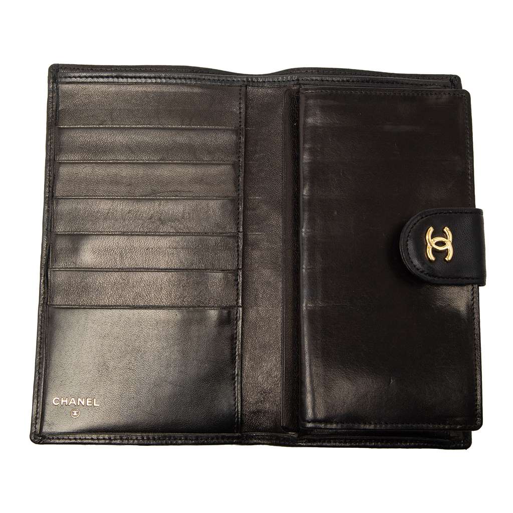 Chanel Quilted Lambskin Long French Purse Wallet - 4