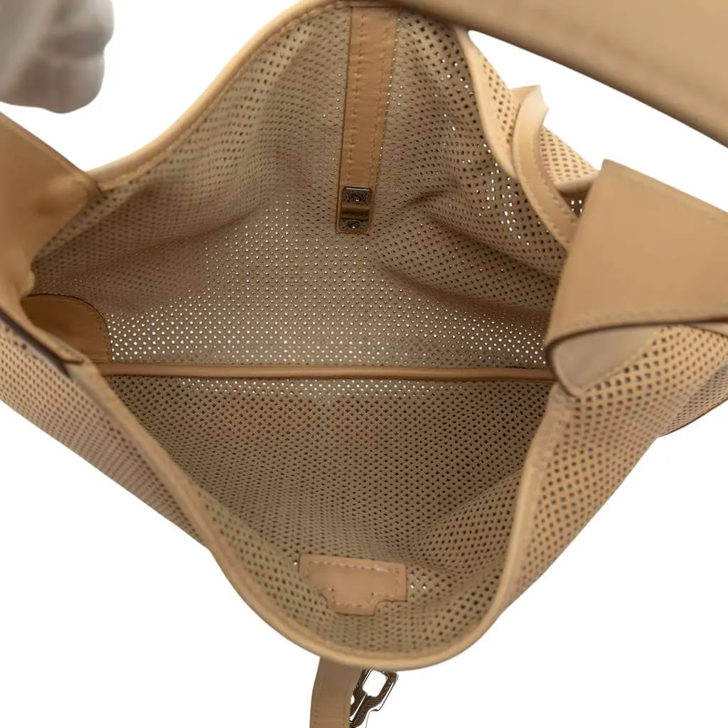 Gucci Perforated Calfskin Jackie Hobo Brown Leather Very good - Model View