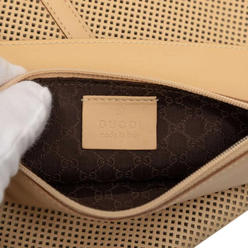 Gucci Perforated Calfskin Jackie Hobo Brown Leather Very good - Box View