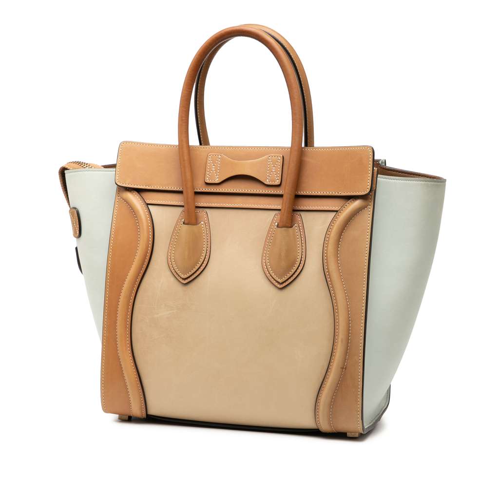 Celine Micro Tricolor Calfskin Luggage Tote - 2