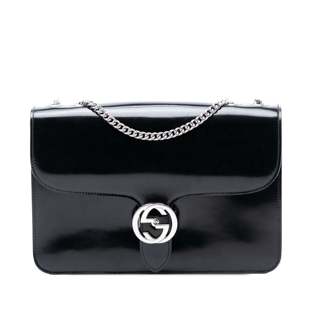 Gucci Medium Polished Calfskin Dollar Interlocking G Crossbody