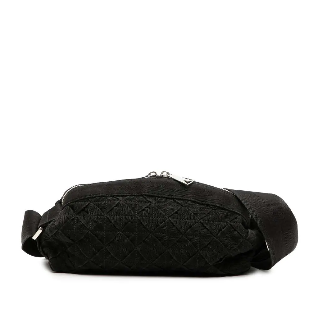 Bottega Veneta Canvas Intrecciato Webbing Belt Bag Black Canvas Very good - Front View