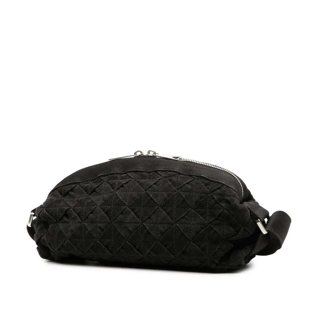 Bottega Veneta Canvas Intrecciato Webbing Belt Bag Black Canvas Very good - Back View