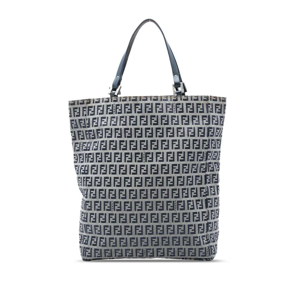 Fendi Zucchino Canvas Tote Grey Canvas Very good - Front View