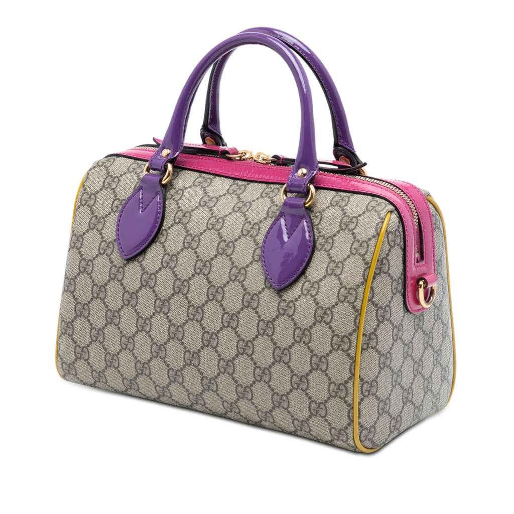 Gucci Limited Edition Small Multicolor GG Supreme Boston Bag - 2