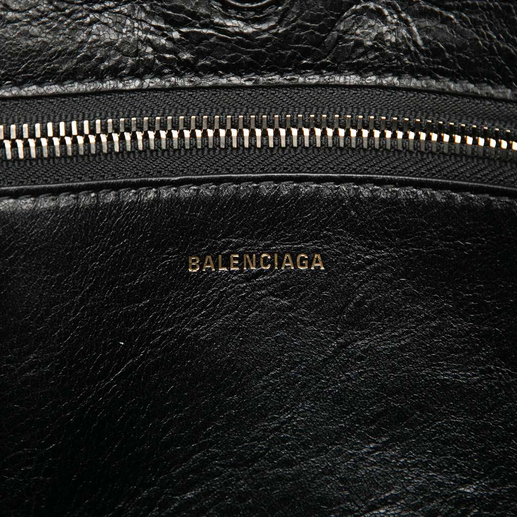 Balenciaga Small Shearling and Leather Barbes East West Shopper Tote - 5
