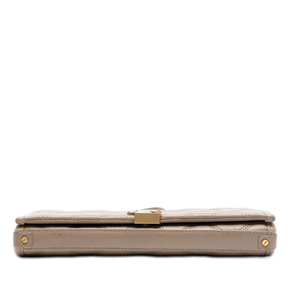 Saint Laurent Quilted Diamond Lambskin Becky Wallet on Chain - 3