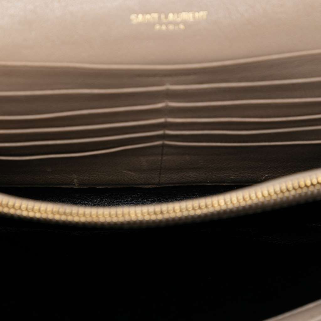 Saint Laurent Quilted Diamond Lambskin Becky Wallet on Chain - 4