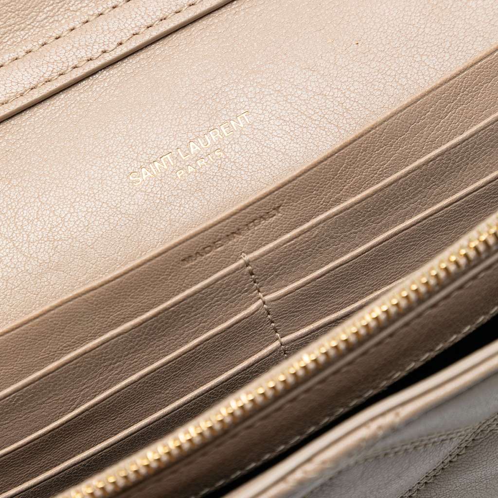 Saint Laurent Quilted Diamond Lambskin Becky Wallet on Chain - 5