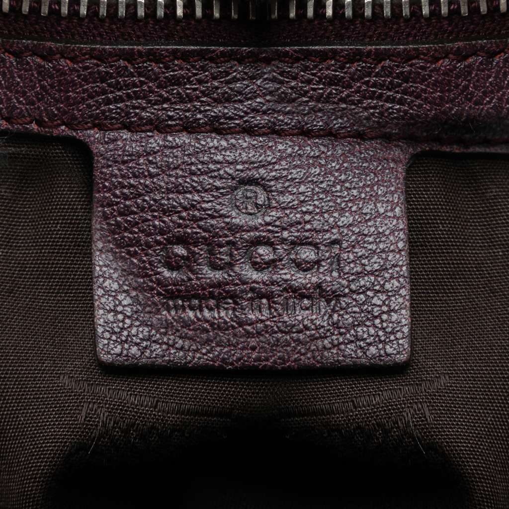 Gucci Large Leather Bamboo Bar Tote - 5