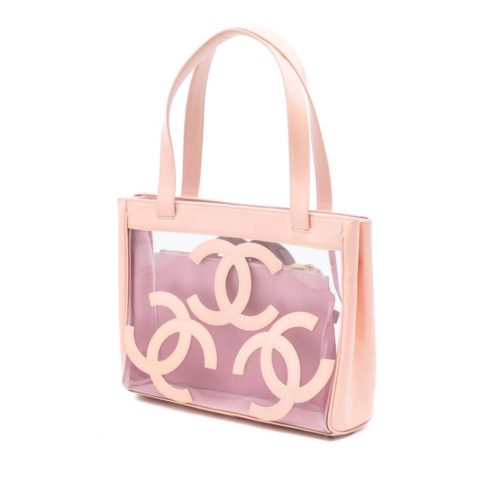 Chanel Triple CC Vinyl and Patent Tote - 2