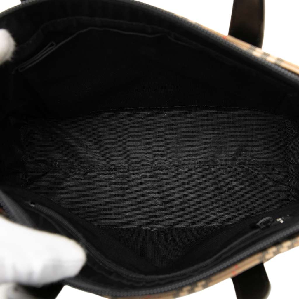 Burberry Haymarket Check Canvas Handbag - 4