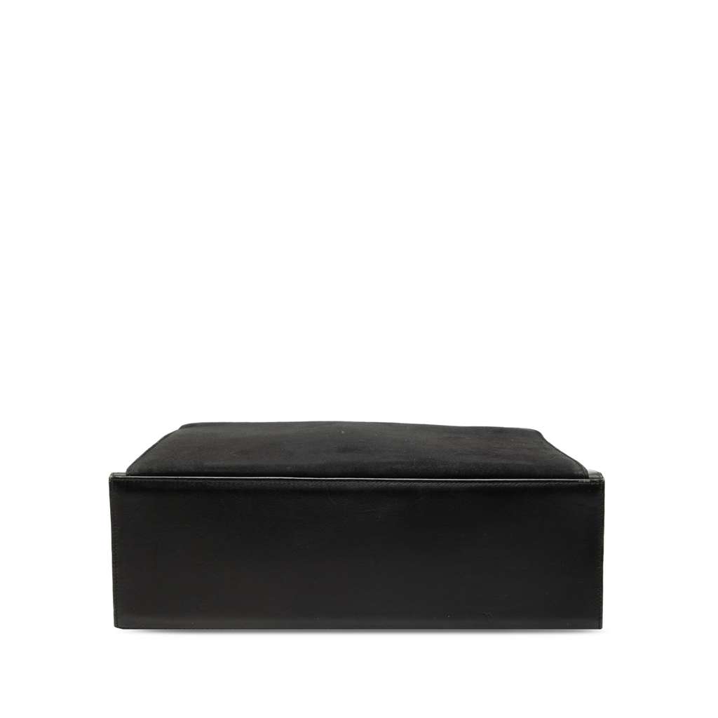 Saint Laurent Leather and Tribute Suede Top Handle Bag - 3