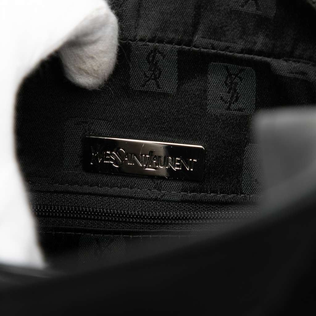 Saint Laurent Leather and Tribute Suede Top Handle Bag - 5