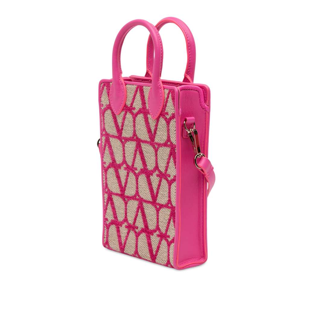 Valentino Leather Trimmed Toile Iconographe Satchel - 2